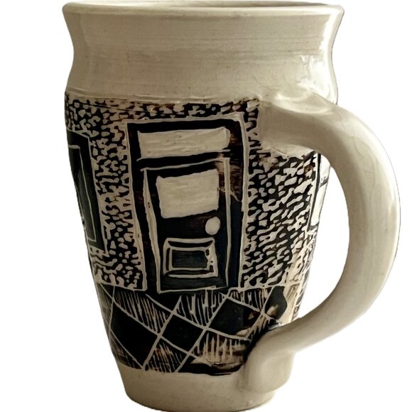 Vintage Studio Pottery Teachers Mug / Dated & Signed Art Pottery - Picture 7 of 10